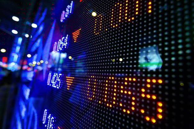 stock market price display abstract